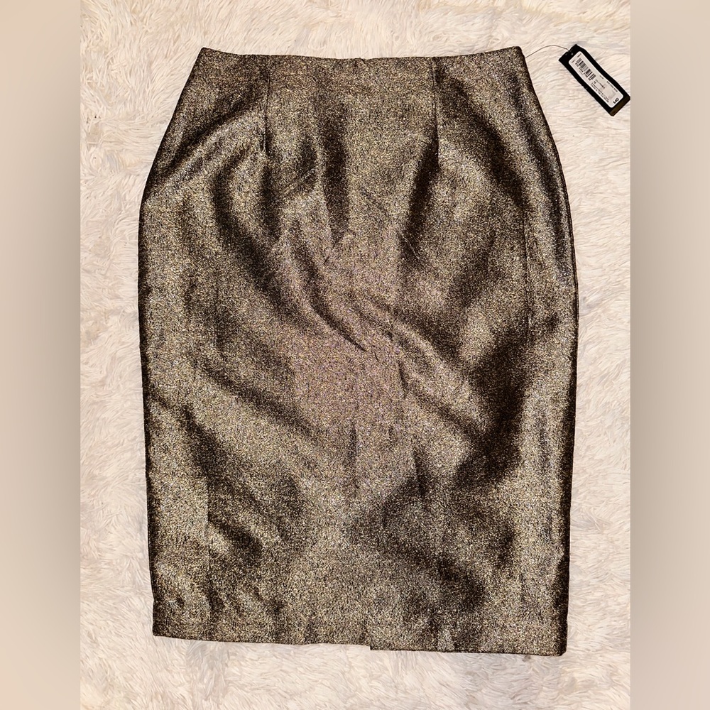 NWT Gold glitter pencil skirt